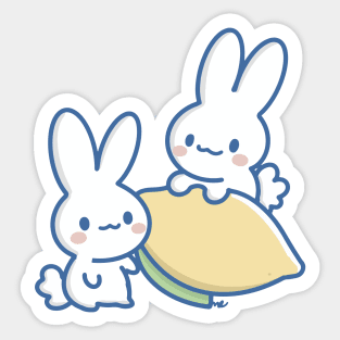 kawaii cute bunnies Sticker